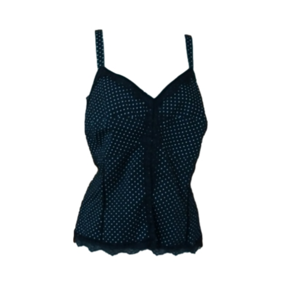 Torrid Black &White Polka Dot Hook Front Bustier size 2